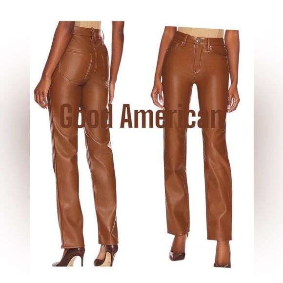 Good American Pants - Good American Faux leather pants